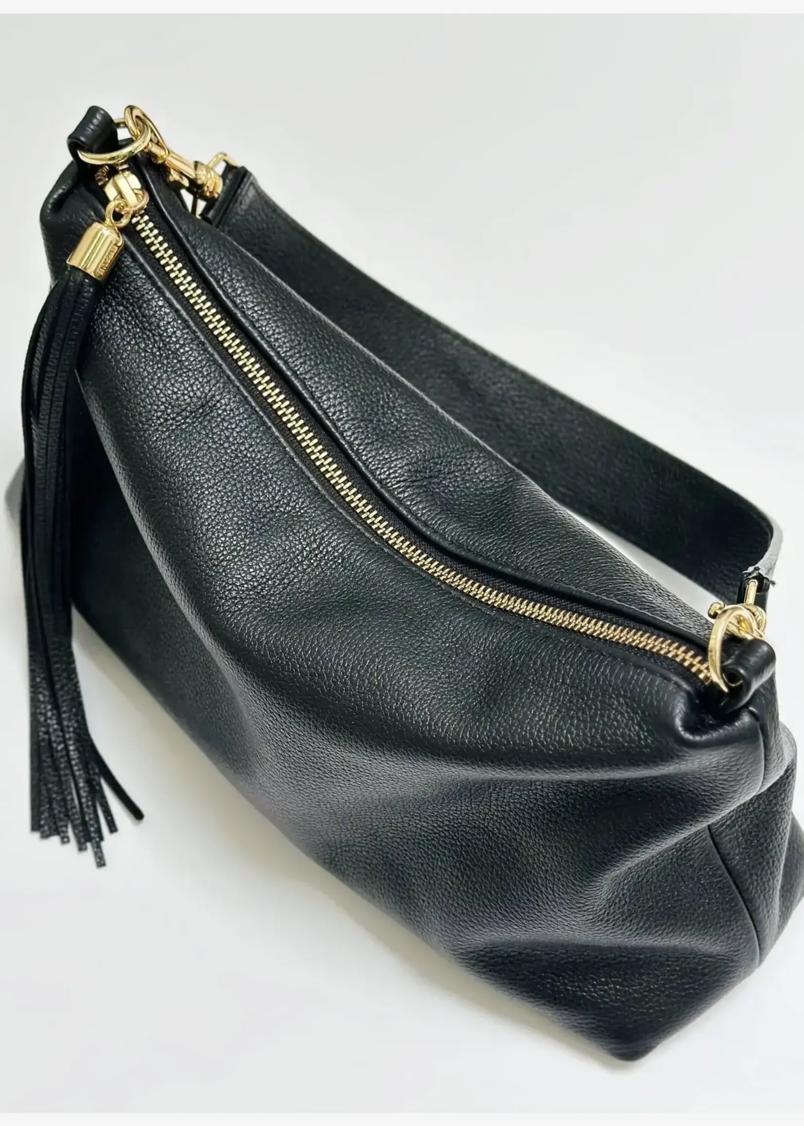BRAVE Leather Colson Black Pebbled  Bag