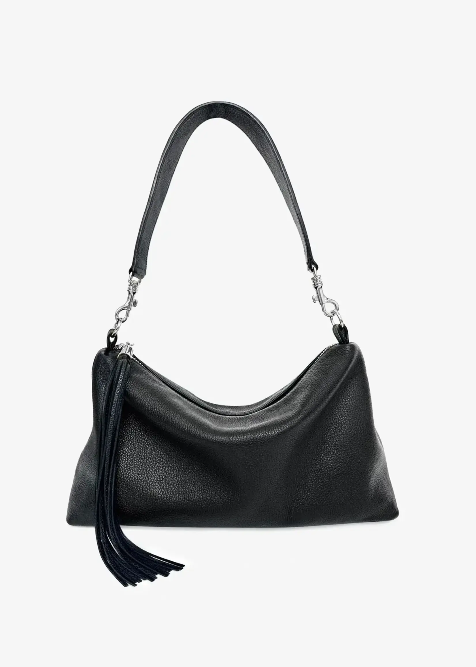 BRAVE Leather Colson Black Pebbled  Bag