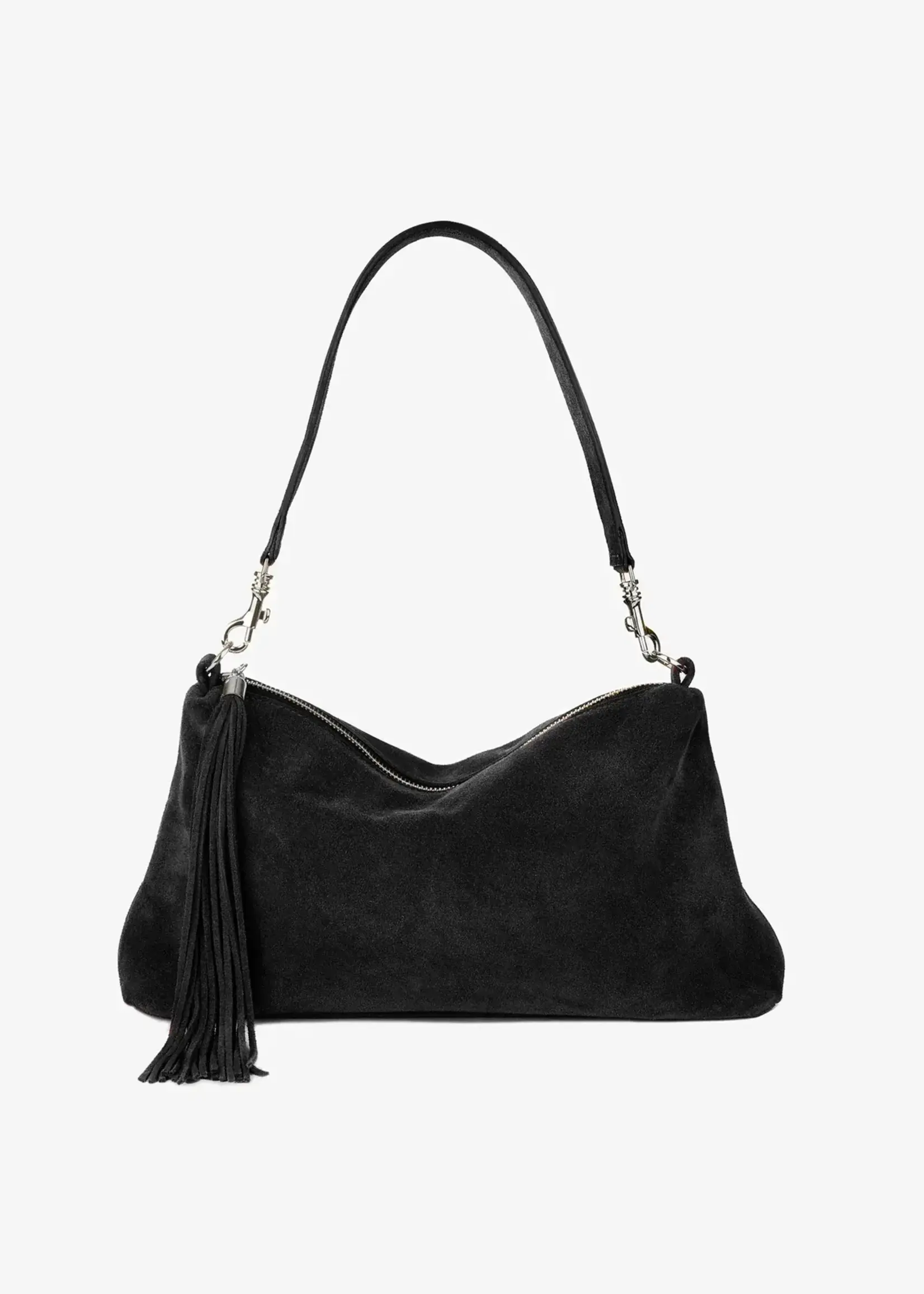 BRAVE Leather Colson Black Suede  Bag