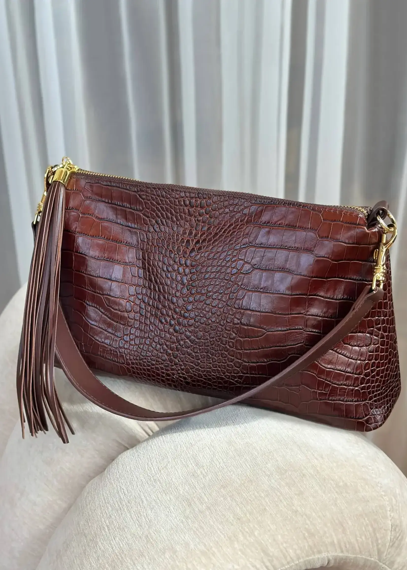 BRAVE Leather Colson Brown Barcelona  Bag
