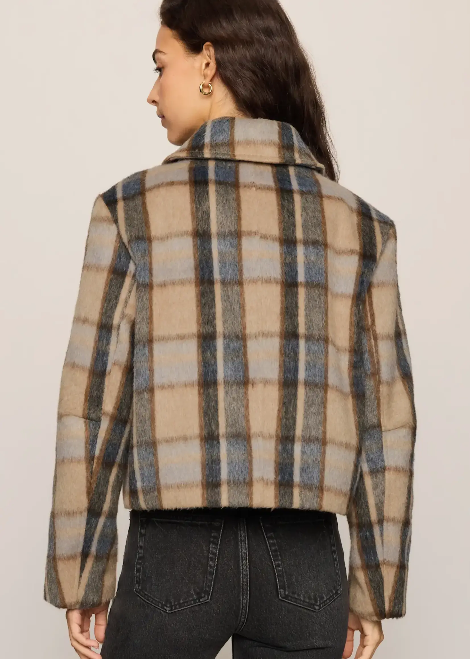 Z SUPPLY Petra Plaid Shrunken Jacket