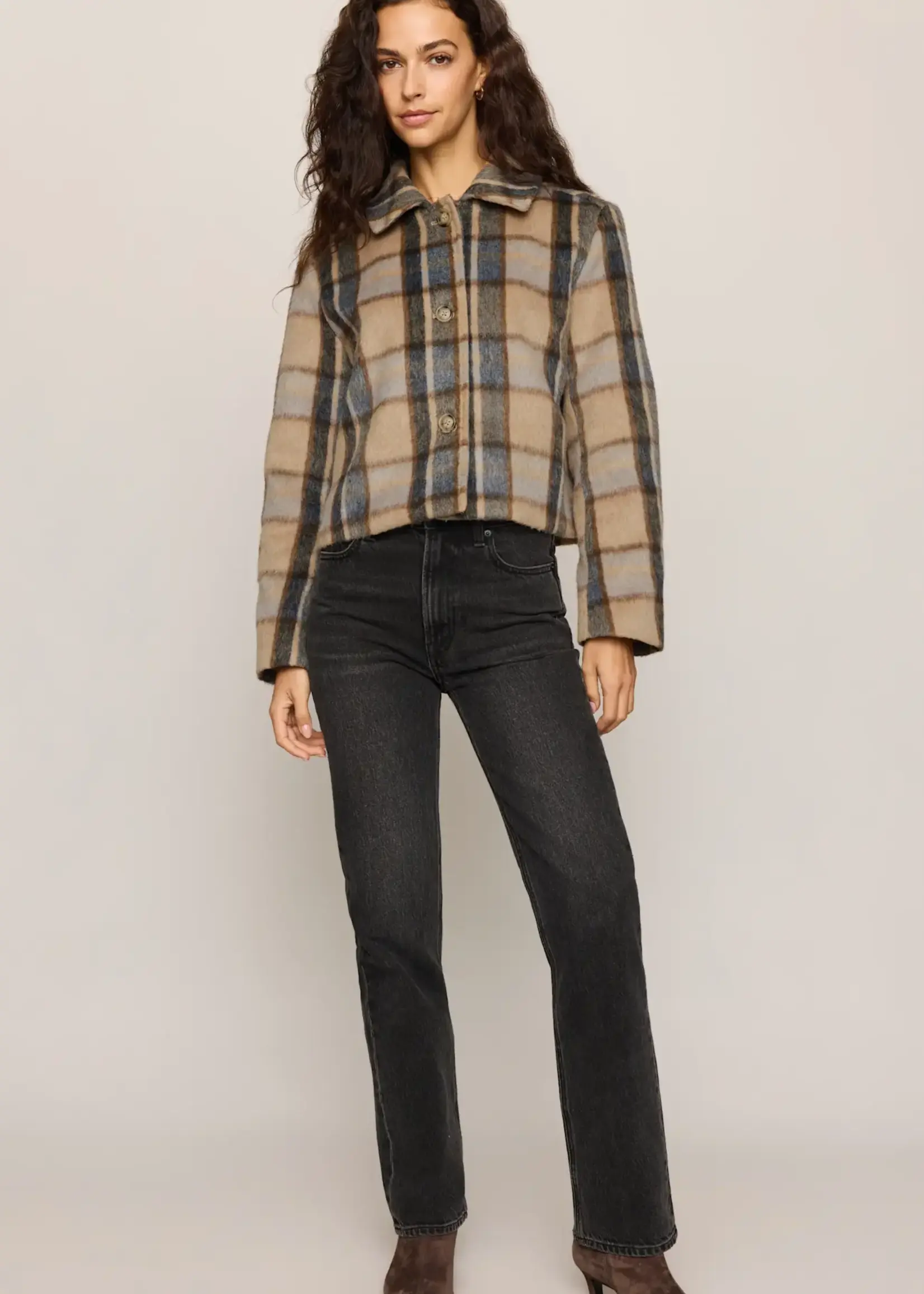 Z SUPPLY Petra Plaid Shrunken Jacket