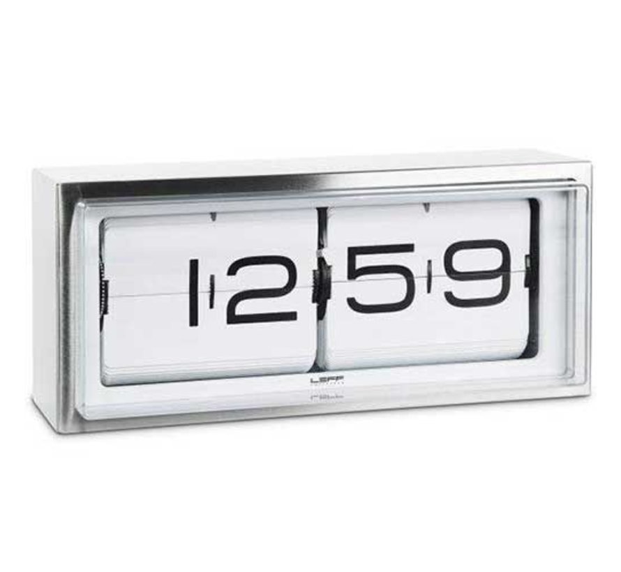 Brick clock stainless steel 24h