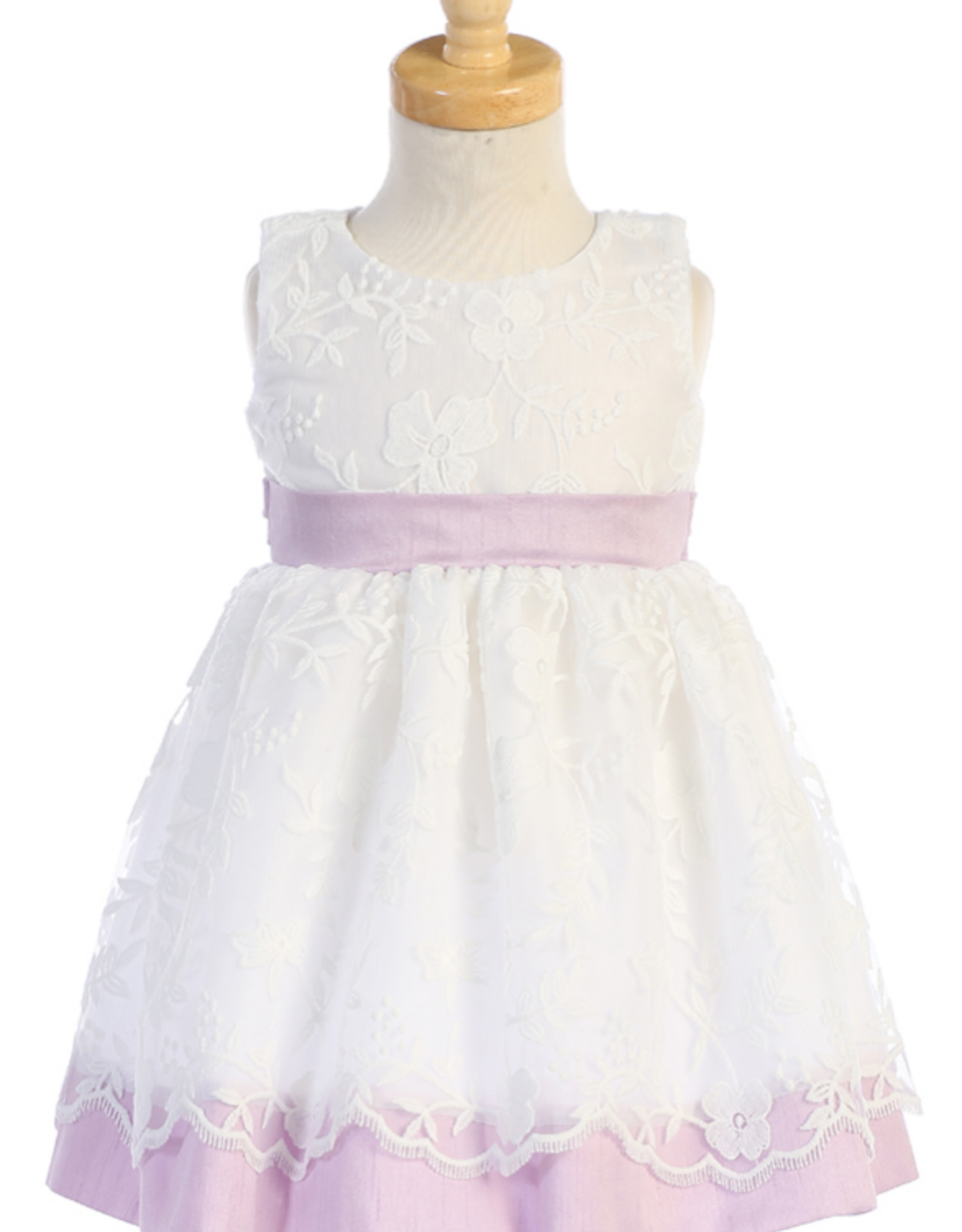 Lilac Embroidered Dress
