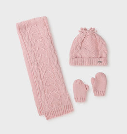 Rose Hat/Scarf set w/mittens