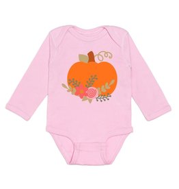 Pumpkin Flower LS Bodysuit