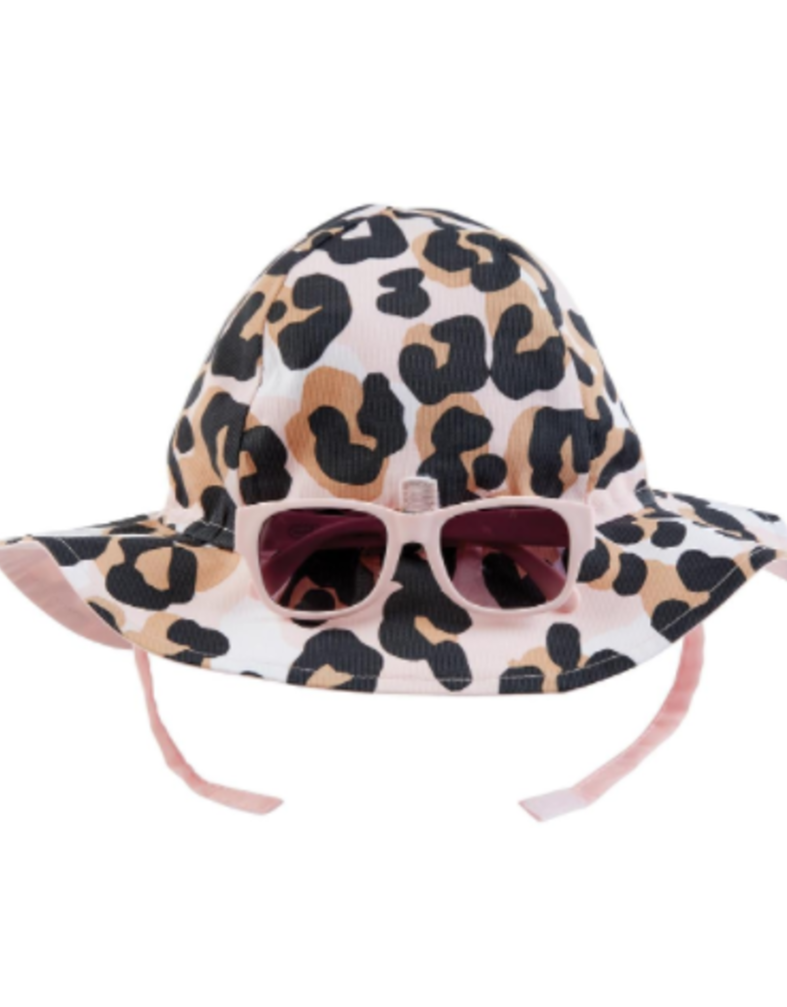 Leopard Sun Hat & Glass 6-18m