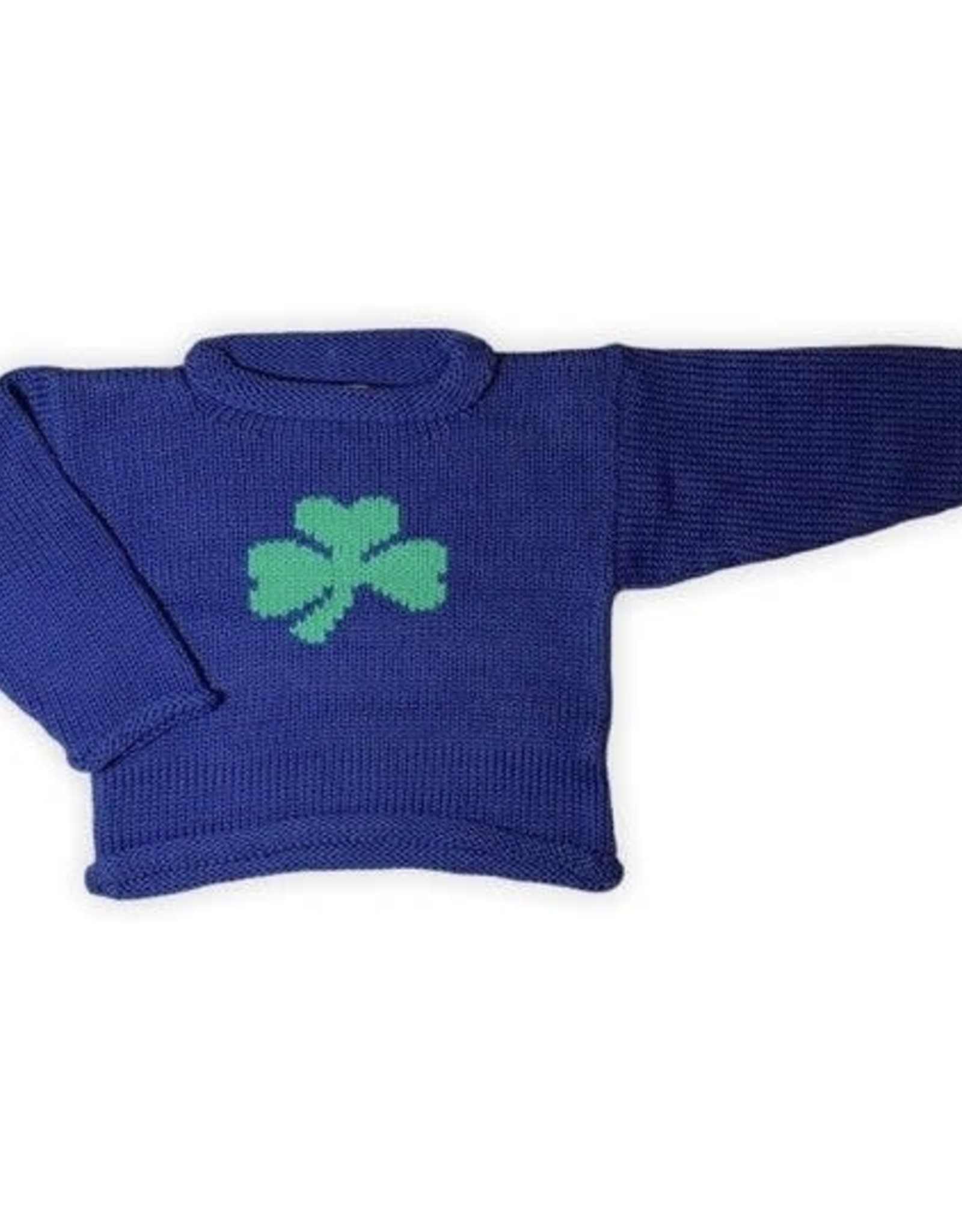 Claver Blue Shamrock Sweater