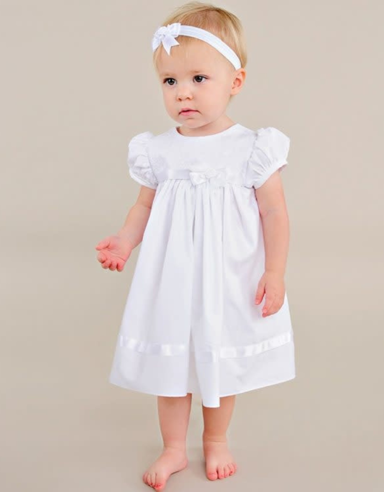 Cotton Gown w/organza & hb