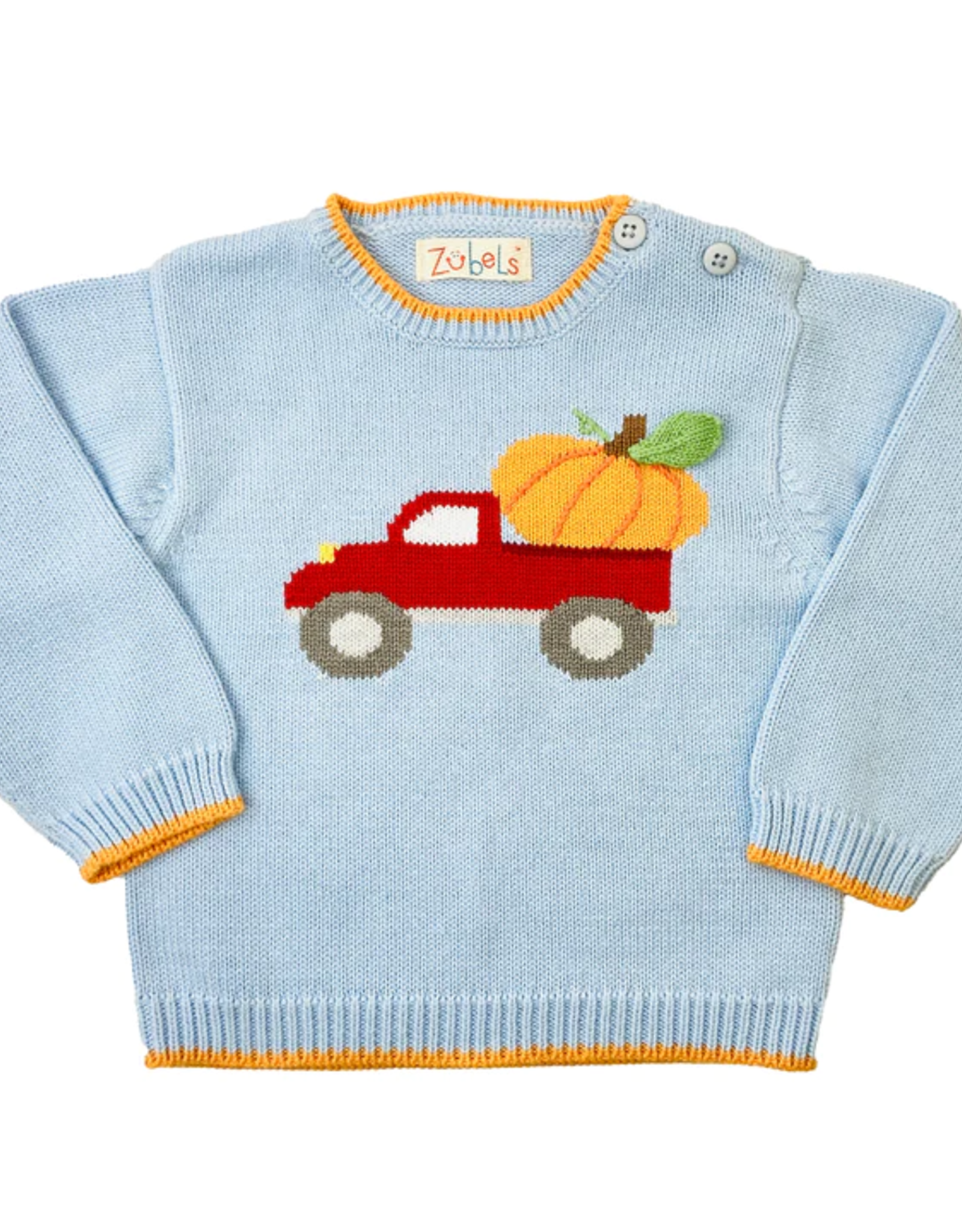 Blue Pumpkin Truck Sweater