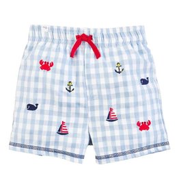 Seersucker Swim Trunks