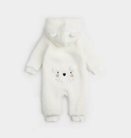 Petit Lem Polar Bear Sherpa Playsuit