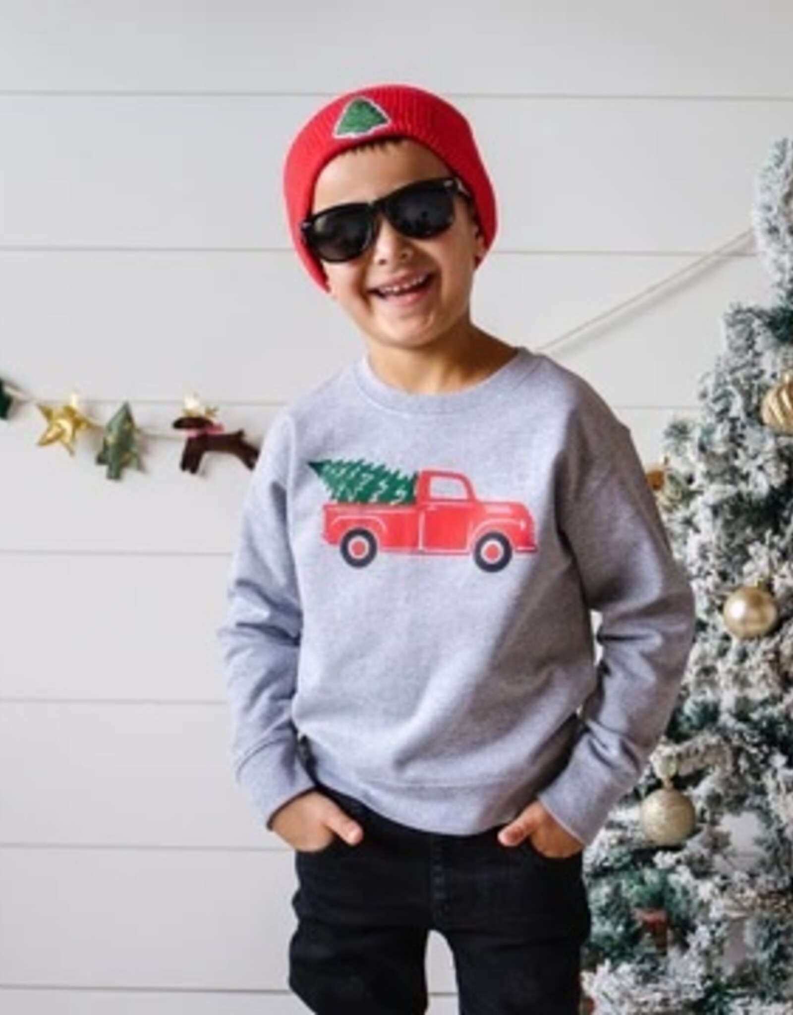 Christmas Tree Truck Sweatshirt