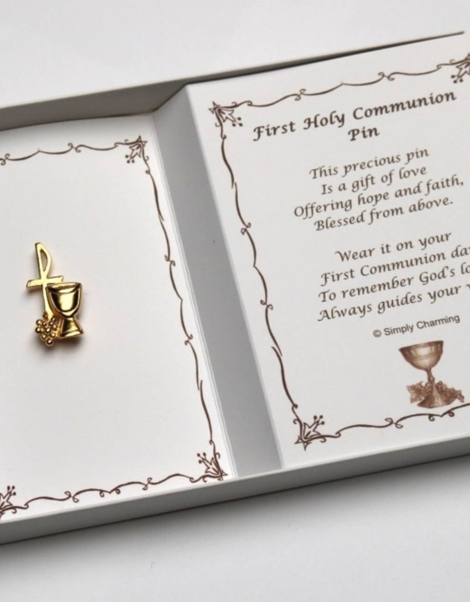 First Communion Chalice Pin Gold