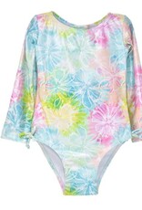 Flap Happy Hibiscus Bloom Rashguard Swimsuit
