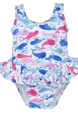Flap Happy Rosy Whales Swimsuit