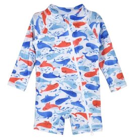 Flap Happy Splish Splash Whale Blue Swimsuit
