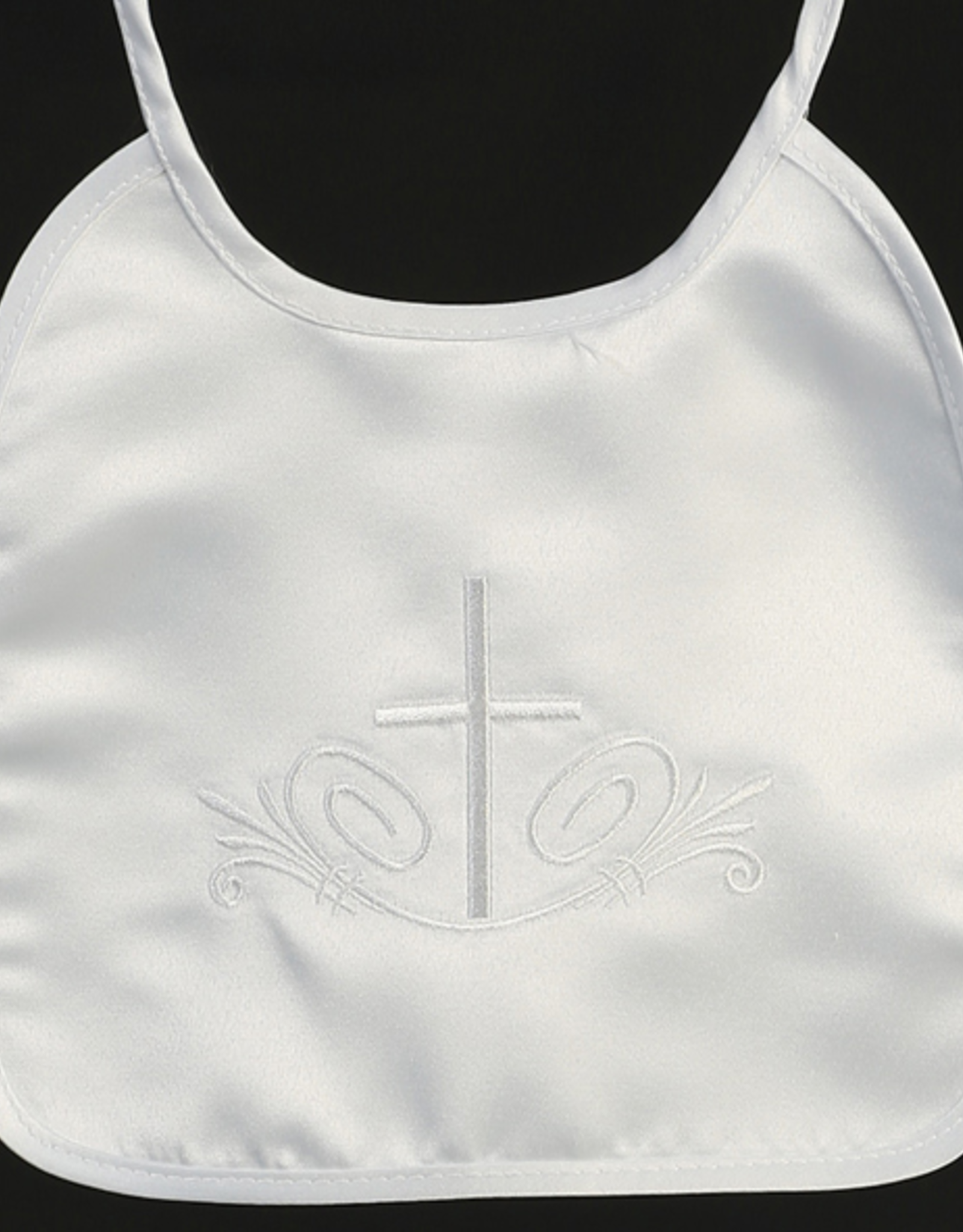 White Satin Bib