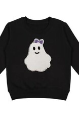 girly ghost patch halloween sweatshirt