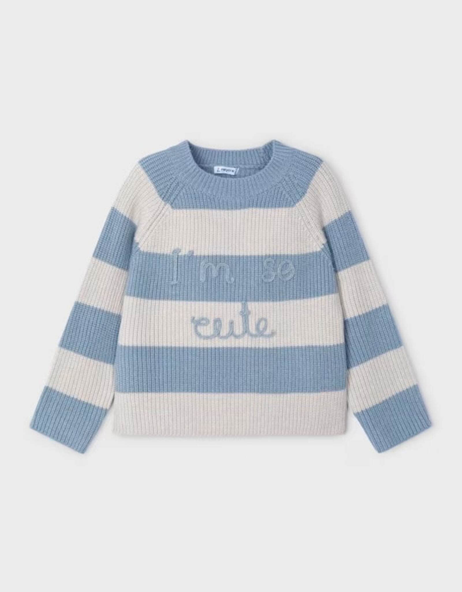 Sky Blue Stripe I'm So Cute Sweater