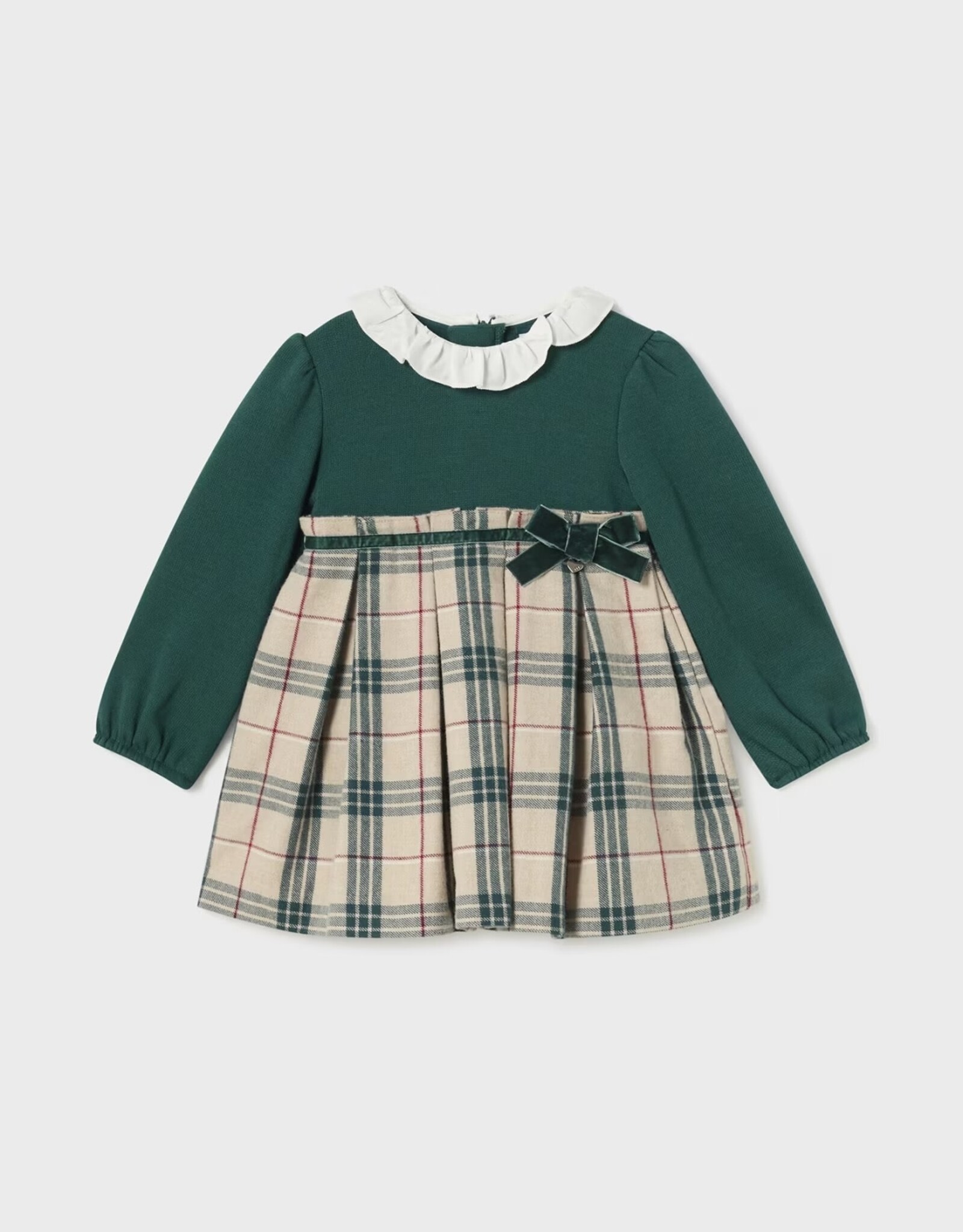 Green Dress Plaid w bow