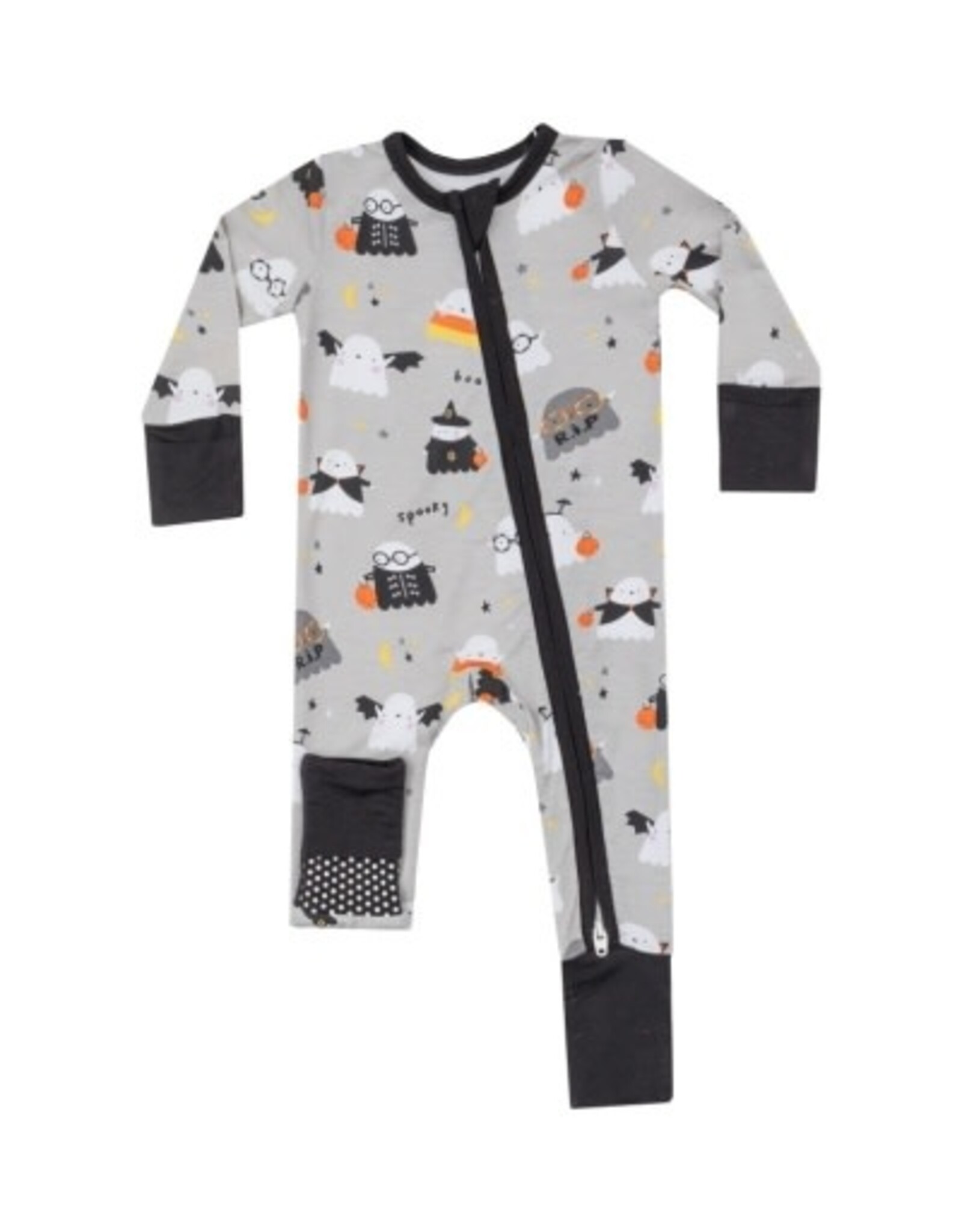 Costumed Ghost 2 Way Zipper Romper