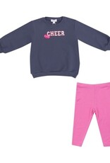 Footballs  Sweatshirt & Pink Rib Legging