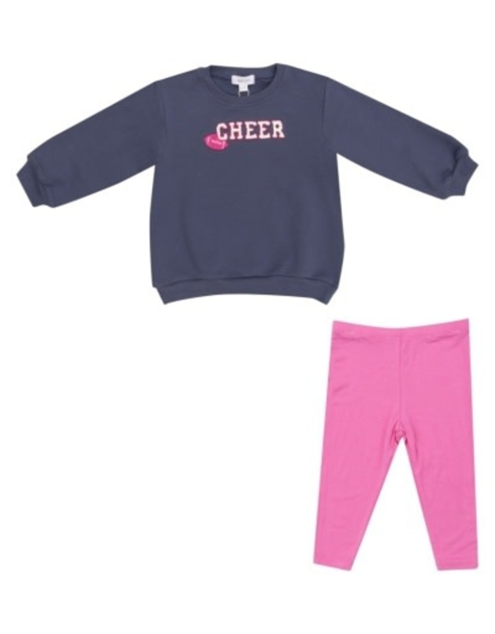 Footballs  Sweatshirt & Pink Rib Legging