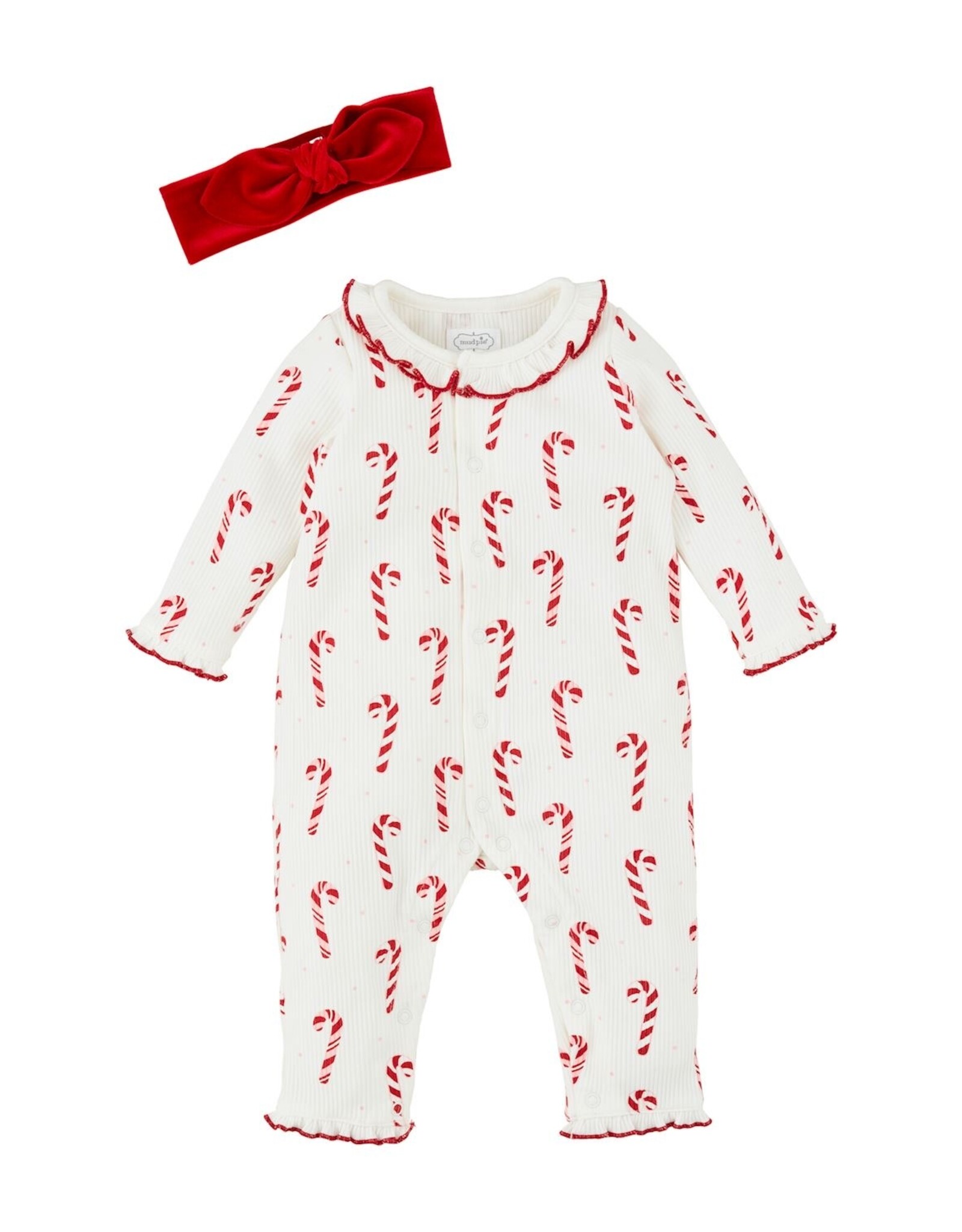 Candy Cane One-Piece w/ Headband