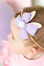 Lavender Bunny Bow Baby Headband