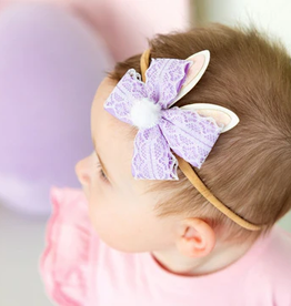 Lavender Bunny Bow Baby Headband