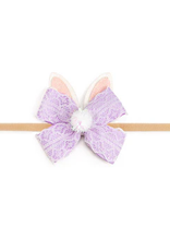 Lavender Bunny Bow Baby Headband
