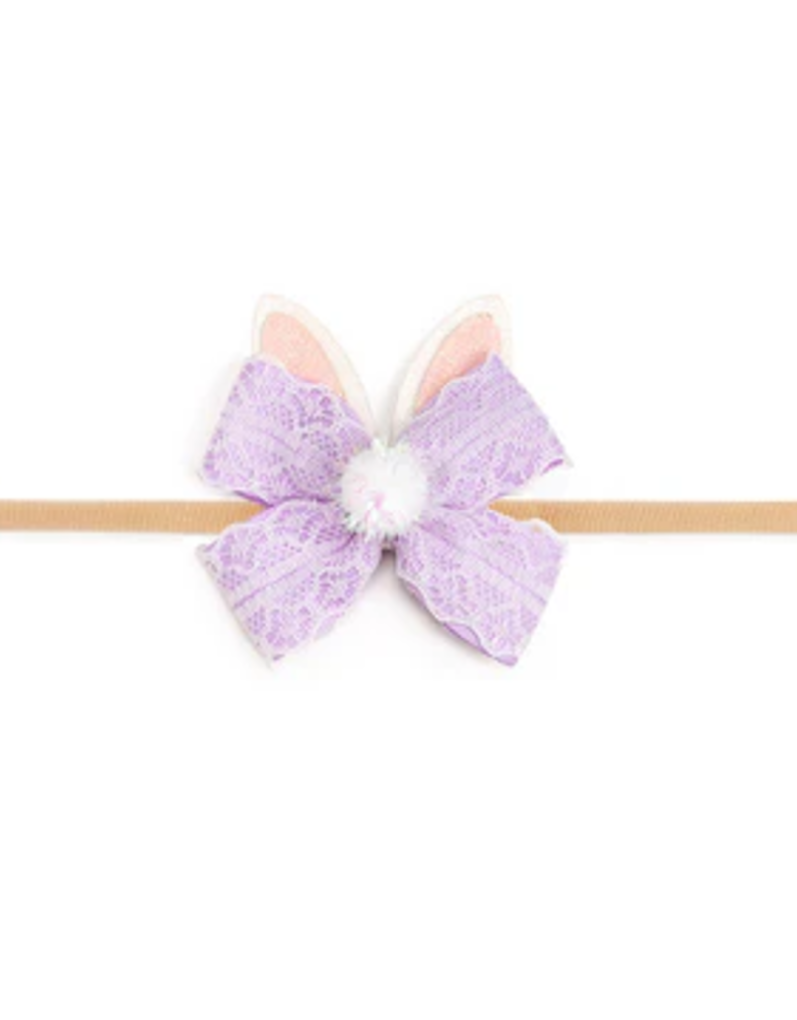 Lavender Bunny Bow Baby Headband