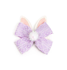 Lavender Bunny Bow Clip