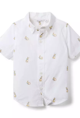 Janie and Jack POPLIN BUNNY PRINT TOP