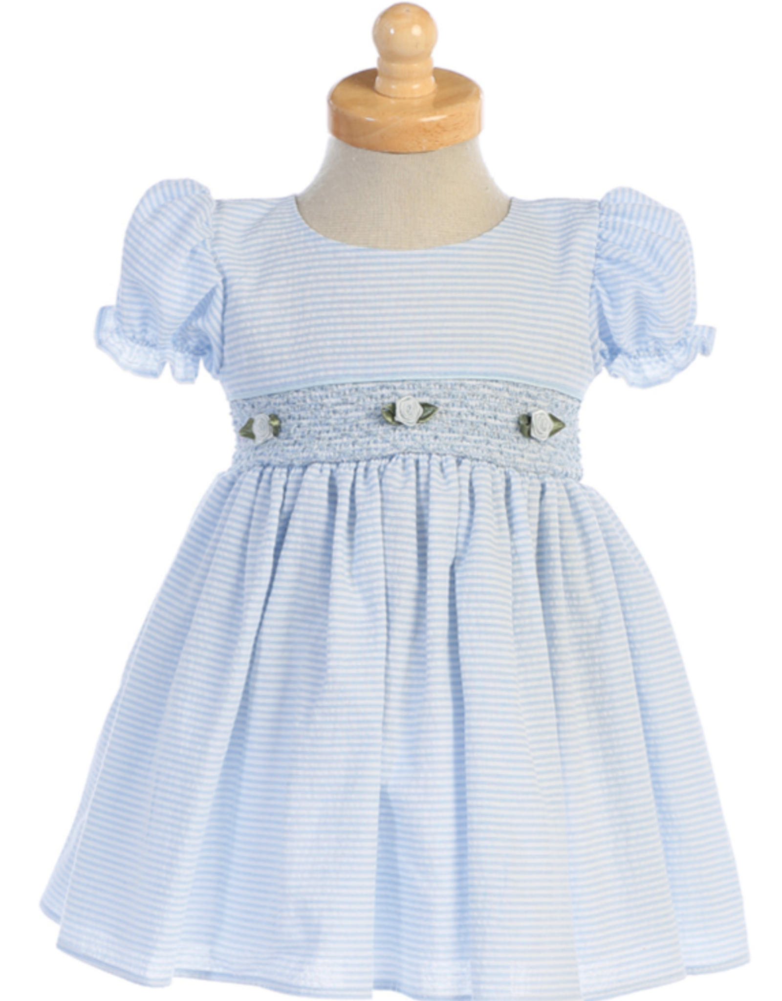 Swea Pea & Lilli Light Blue Seersucker Dress