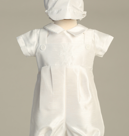 Shantung Romper w/Emb Cross