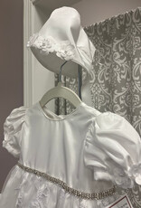 Taffeta gown w/3D lace overlay