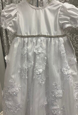 Taffeta gown w/3D lace overlay