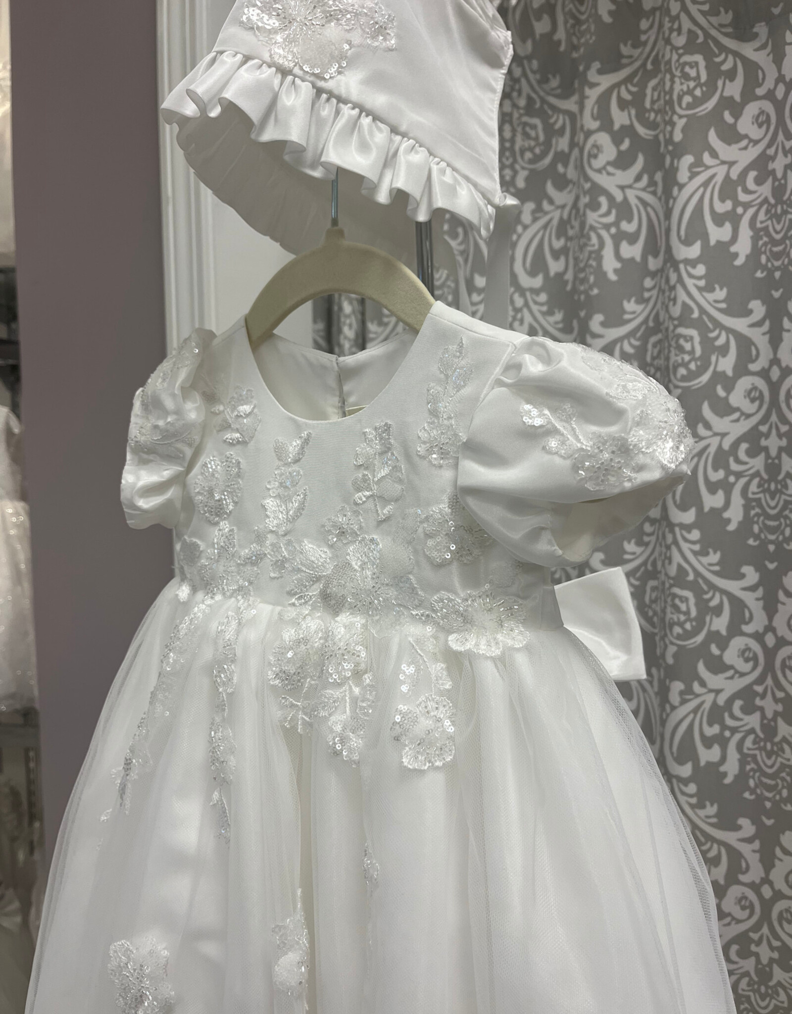 Maci's Design Ivory Beaded Top Gown