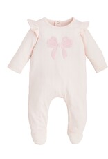 PINK BOUCLE BOW SLEEPER