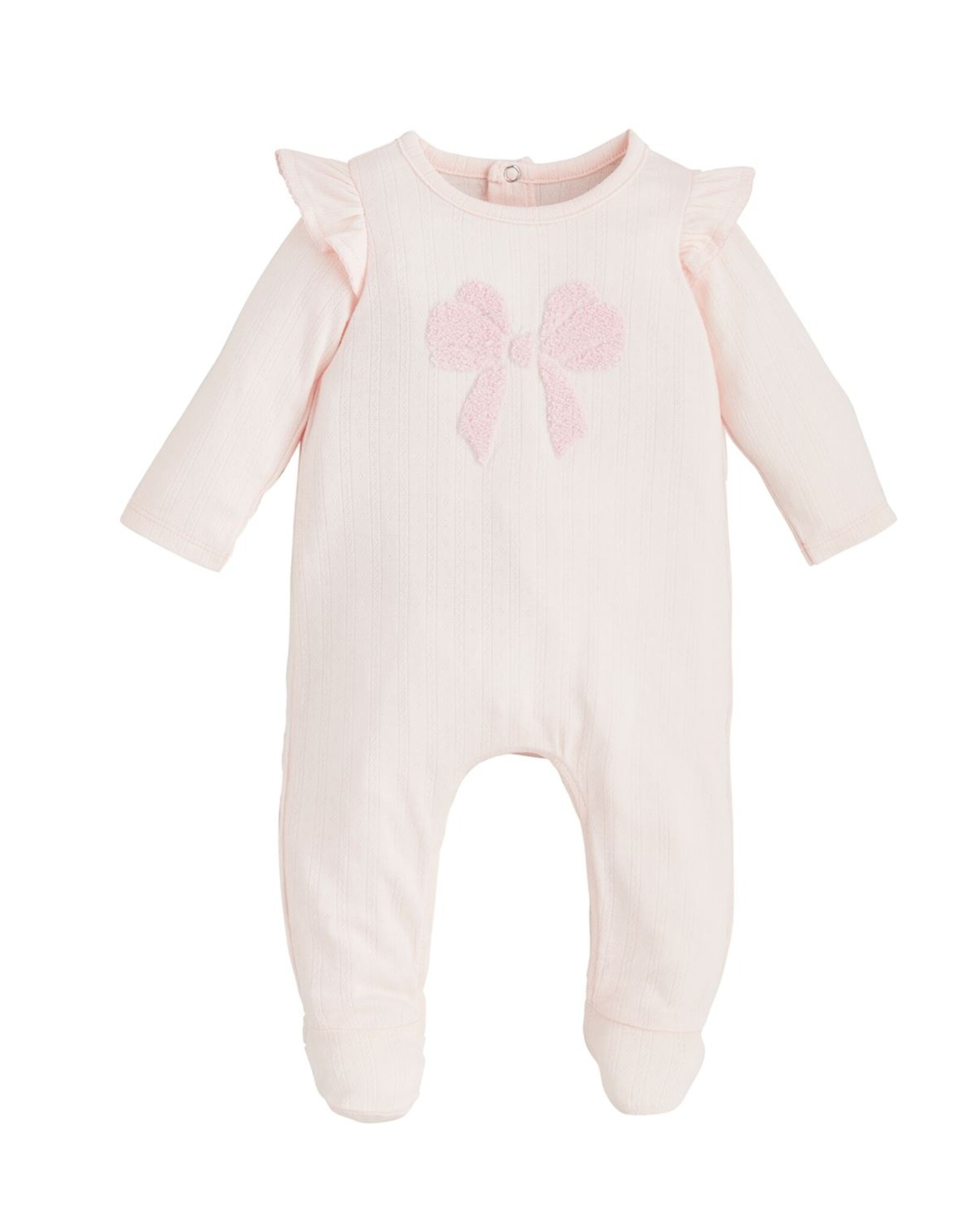 PINK BOUCLE BOW SLEEPER