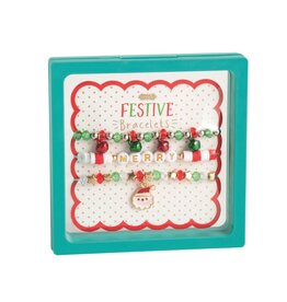 Santa Beaded Bracelet Set