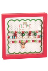 Reindeer Beaded Bracelet Set