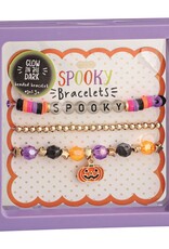 Purple Halloween Beaded Bracelet Set