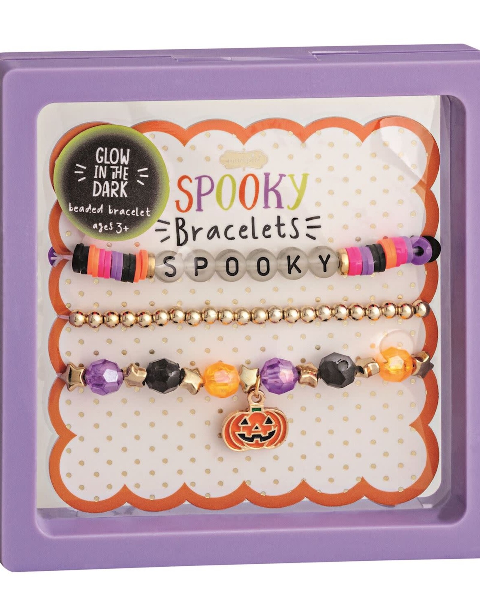 Purple Halloween Beaded Bracelet Set