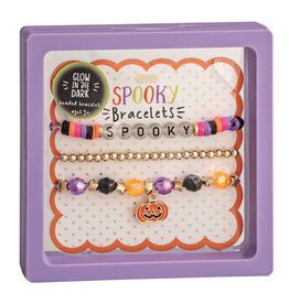 Purple Halloween Beaded Bracelet Set