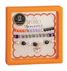 Orange Halloween Beaded Bracelet Set