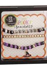 Black Halloween Beaded Bracelet Set
