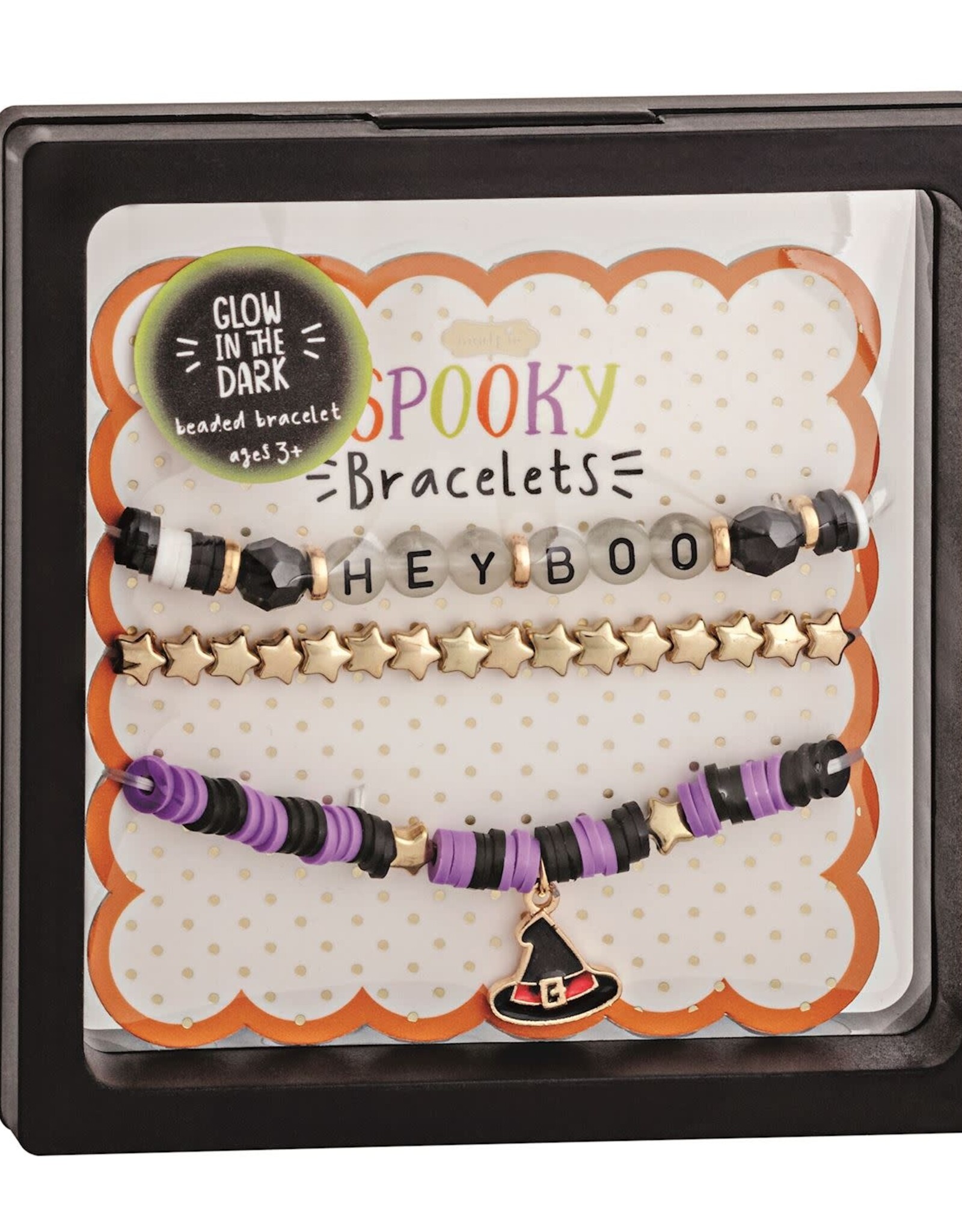 Black Halloween Beaded Bracelet Set